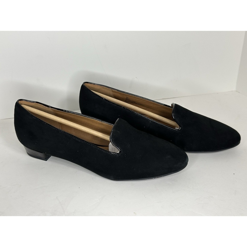 Iman, Women's Flat Slip-On Loafer Shoes, Black, Size‎ 8M